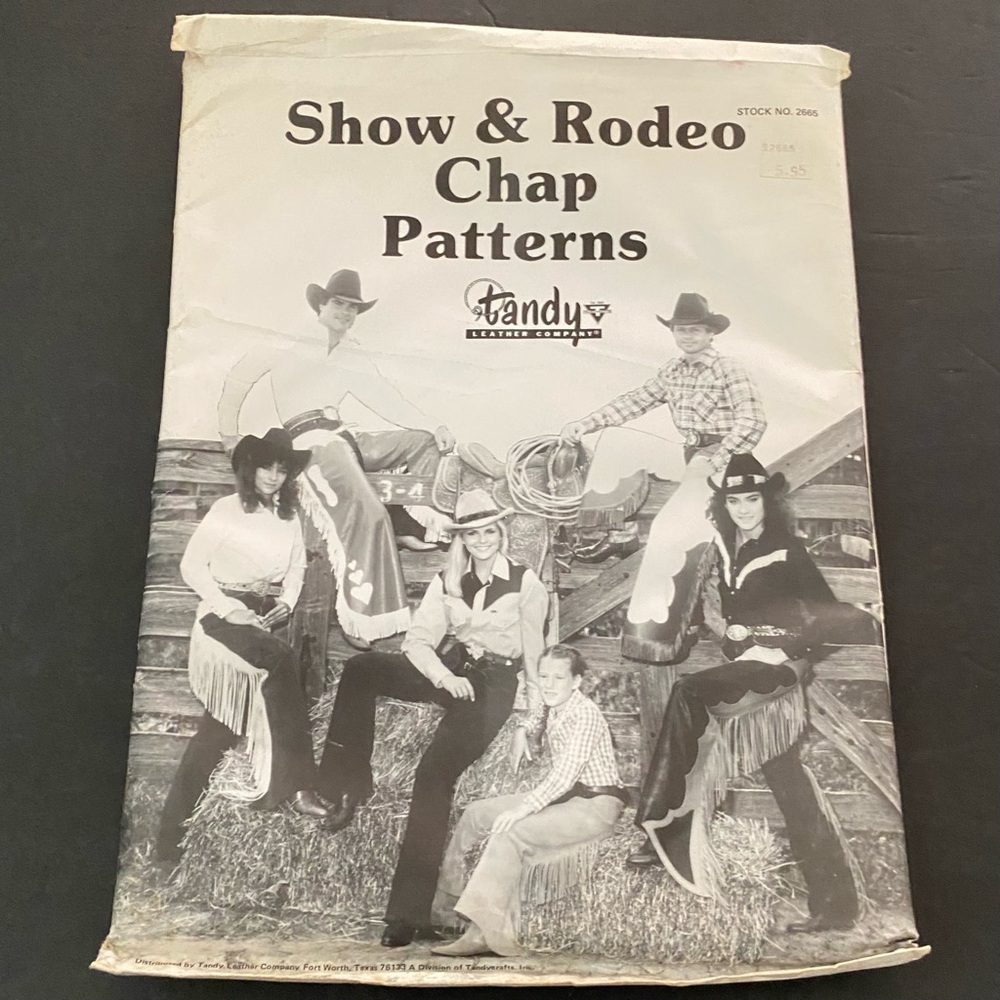 Tandy Leather Show & Rodeo Chaps Pattern # 2665 Uncut Mens Womens Childrens